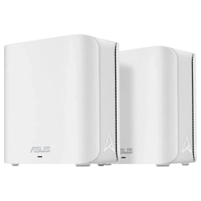 Imagen de ASUS ZenWiFi BD4 2 Pack Mesh WiFi 7 de Doble Banda, 3600 Mbps, Cobertura 470 m², Dos Puertos 2,5G, Controles Seguridad y parentales incluidos, Smart Home Master SSIDs, Blanco