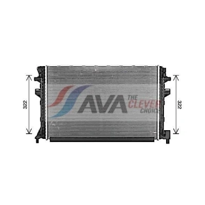 Imagen de PRASCO VNA2383 Radiador, refrigeración del motor 620 398, 407 16 Con acoplamientos rápidos Aletas soldadas VOLKSWAGEN: Golf 7