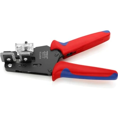 Imagen de Knipex Alicate pelacables de precisión con cuchillas forma precisa bruñido, fundas multicomponentes 195 mm 12 06