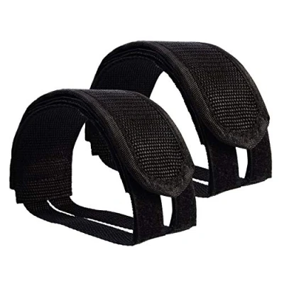 Imagen de CZ Store Correa para Pedales de Bicicleta Juego 2 ✮GARANTÍA por Vida✮ Reposapies Nylon, Tira Adhesiva Doble Ajustable los Pies BMX, MTB, Bicicletas Estáticas Ejercicio