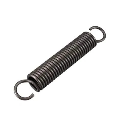 Imagen de sourcing map Resorte de extensión: diámetro del alambre 2,5 mm, exterior 18 acero longitud libre 110 mm tensión doble gancho pequeño
