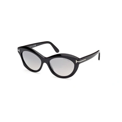 Imagen de Tom Ford TONI Gafas de sol, Mujer, Talla: 55, Shiny black/smoke mirror