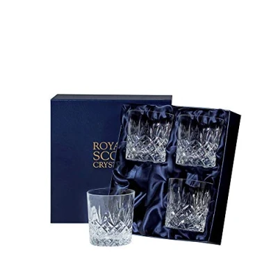 Imagen de Royal Scot Crystal Edinburgh Juego de 4 vasos whisky (tamaño grande, 325 ml)