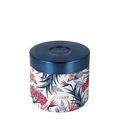 Imagen de Quokka RECIPIENTE COMIDA TERMICO ACERO INOXIDABLEWHIM BLUE GARDEN 604 ML