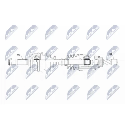 Imagen de NTY NPW RE 063 Árbol de transmisión Eje delantero Caja cambios manual