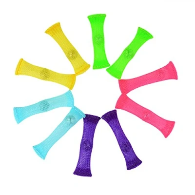 Imagen de Juguetes Fidget para los Dedos (Paquete de 10, 5 Colores) Juguete aliviar el estrés, Mejorar Enfoque, Fidgets con canica Interna, calmantes niños y Adultos, ayudada TDAH, Add, TOC
