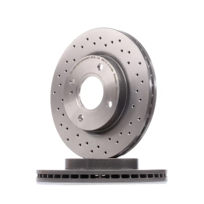 Imagen de BREMBO XTRA LINE 09.A968.2X Disco de freno 258 23 4 perforado/ventil. int. revestido FORD: FIESTA 6, 6 Van, KA+ Hatchback norauto, oscaro,