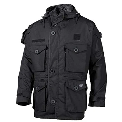 Imagen de MFH Hombres Commando Chaqueta Smock Negro tamaño XL