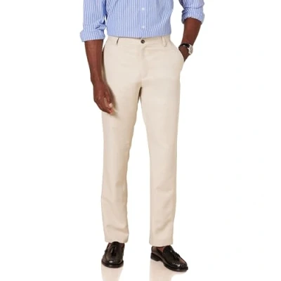 Imagen de Amazon Essentials Pantalón De Vestir Corte Estrecho con Parte Delantera Plana Hombre, Piedra, 34W / 29L