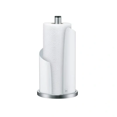 Imagen de kela 11201 Portarrollos para papel de cocina, Diámetro: 15 cm, Acero inoxidable/metal, Stella, Blanco