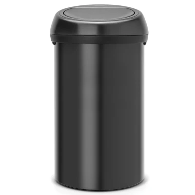 Imagen de Brabantia Touch mecanismo de apertura con un toque Cubo basura, 60 litros, color negro mate tapa