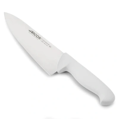 Imagen de Arcos Serie 2900 Cuchillo Cocinero Ancho Hoja de Acero Inoxidable NITRUM 200 mm Mango inyectado en Polipropileno Color blanco