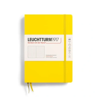 Imagen de LEUCHTTURM1917 344800 Libreta de notas Medium (A5) tapas duras, 251 páginas numeradas, limón, puntos
