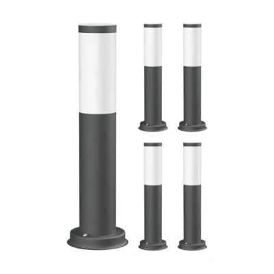 Imagen de ledscom.de 5 pzas. luz de camino/luz bolardo/luz jardín PORU para exteriores, IP44, 39 cm, antracita, 1x E27 máx. 40W