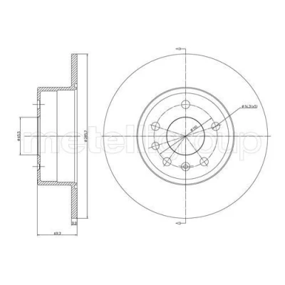 Imagen de Disco de freno METELLI 23 0607C