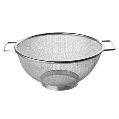Imagen de Fackelmann Colador y Escurridor de Cocina, Acero inoxidable, Tamizador con Borde Redondo para colar escurrir líquidos, 20 centímetros, Color inox, 20x9 cm, 1 ud