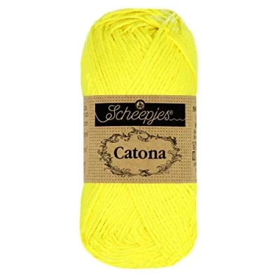 Imagen de Scheepjes 601 Neón Amarillo Catona Hilo 1x50g