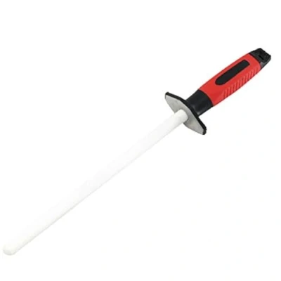 Imagen de Abuycs Varilla de cerámica 25,4 cm para afilar cuchillos acero inoxidable, afilador profesional cocina en el hogar