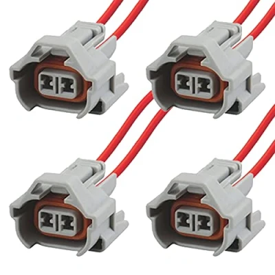 Imagen de Conector de repuesto para coche Inyector gasolina NIP DEN (4 x FEMALE) con cable 90980 11153, 0280 157 012, 0280157012, 6189 0060, 06A973722