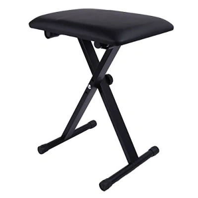 Imagen de Banqueta para Teclado Altura Regulable Banco de Taburete Piano Plegable con Asiento Tapizado Bancos y