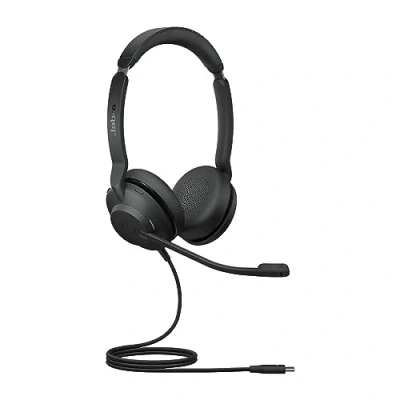 Imagen de Jabra Evolve2 30 SE Auriculares Estéreo con Cancelación de Ruido, Cable USB C y Tecnología Llamada 2 Micrófonos para Plataformas Comunicaciones Unificadas como Zoom Google Meet Negro