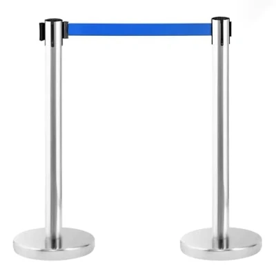 Imagen de PINNERS Poste Separador Cinta Extensible 3 metros (2uds), Postes Separadores, No Pasar, Delimitadora, Retráctil, Prohibido el Paso, Barrera m