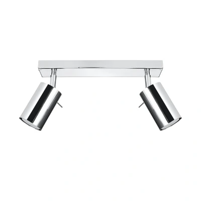 Imagen de SOLLUX LIGHTING Foco de techo Round, cromo, 2 luces