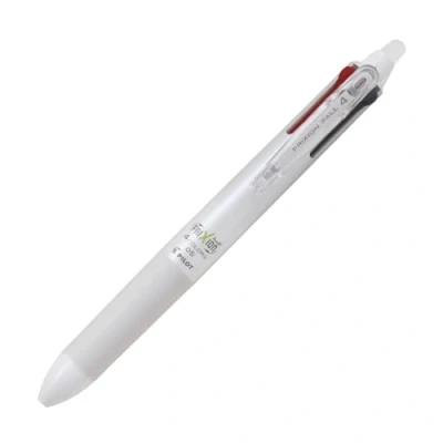 Imagen de Pilot Frixion Ball Knock Multibolígrafo de 4 colores y tinta gel, blanco (LKFB 80EF W)