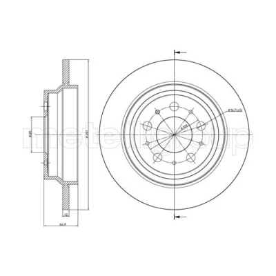 Imagen de Disco de freno METELLI 23 0562C
