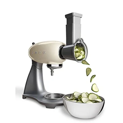 Imagen de Smeg Accessories PAE Slice and Grater Kit Batidora y Accesorio para Mezclar Alimentos SMSG01, No Aplica, Cromo