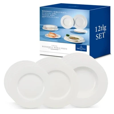 Imagen de Villeroy &amp; Boch Wonderful World White set de platos 12 piezas