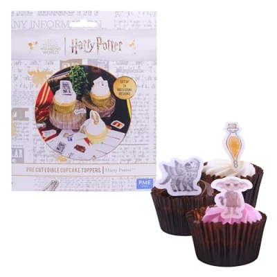 Imagen de PME Harry Potter Toppers para Cupcakes de Papel Azúcar, Set 24,