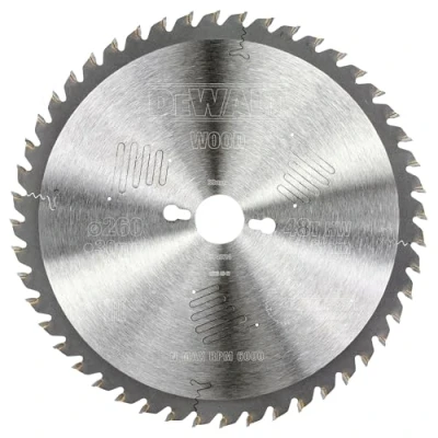 Imagen de DeWalt DT4324 QZ Hoja para sierra circular estacionaria, 260 x 30 mm, 48D ATB +10º