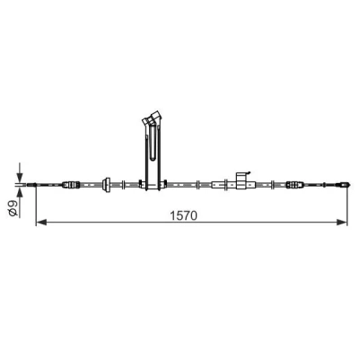 Imagen de BOSCH 1 987 482 833 Cable de Freno Mano 1570, 1353