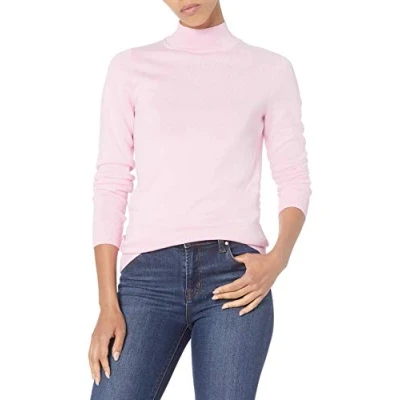 Imagen de Amazon Essentials Sudadera ligera con cuello en pico (disponible tallas grandes) Mujer, Rosa Claro, S
