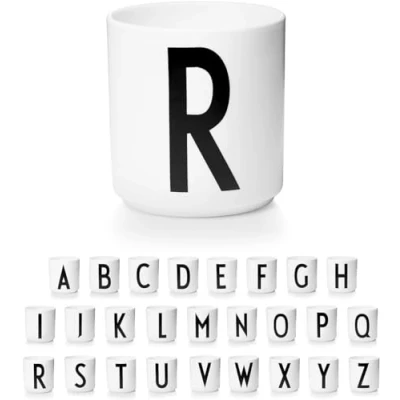 Imagen de design letters Tazas de Cafe (A Z) Ideal Regalos Originales para Mujer &amp; Hombre Regalar Desayuno Porcelana Taza Te con Inicial 250 Ml