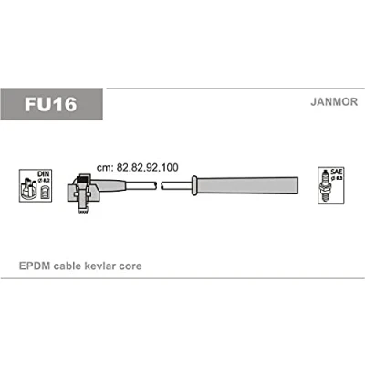 Imagen de JANMOR FU16 Juego de Cables Encendido FORD: KA Hatchback, Sierra Mk2 Berlina, Hatchback