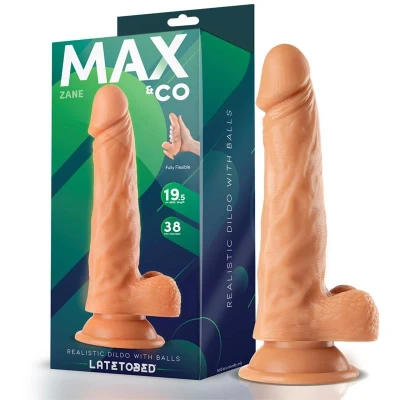Imagen de Dildos clásicos marca MAX &amp; CO Zane Dildo Realista con Testículos Natural 19.5 cm