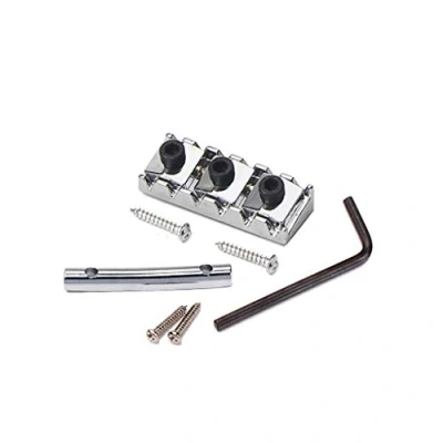 Imagen de Alnicov Tuerca de bloqueo y barras tensión cuerda Retenedores 42 mm para puente trémolo Floyd Rose (cromo)