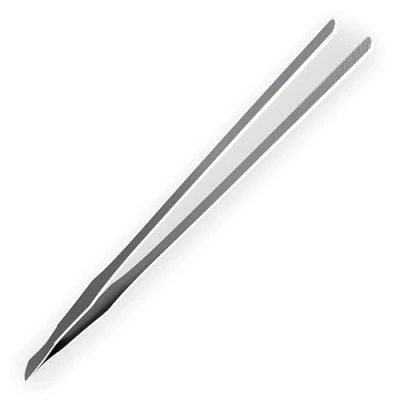Imagen de MMOBIEL Tenacillas/Pinzas de acero inoxidable 38 cm/15 pulgadas extra largas, con una punta dentada precisión para jardinería, trabajos cocina