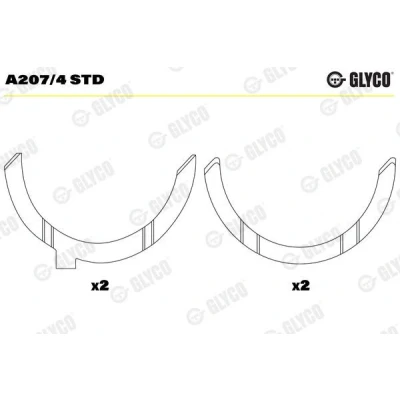 Imagen de GLYCO A207/4 STD Disco distanciador, cigüeñal