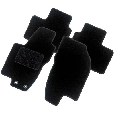 Imagen de AutoStyle TM KI558 Juego de alfombrillas suelo textil delante y detrás 4 negro