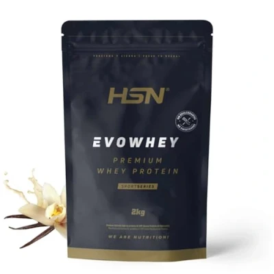 Imagen de HSN Evowhey Protein Sin Edulcorantes Vainilla 2Kg = 67 Tomas por Envase Concentrado de Proteína Suero 100% Whey Concentrate No GMO, Vegetariano, Gluten ni Soja