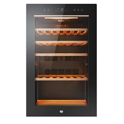 Imagen de Vinoteca Haier HWS49GA , Air Flow Natural Sistem, Temperatura 5º 20º, 49 botellas, Iluminación LED 3D, Wi Fi Negro