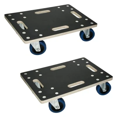 Imagen de ECD Germany 2X Plataformas de Carga hasta 800kg con Ruedas para Mover Muebles o Electrodomésticos 35x50 cm Tabla Rodante Transporte Carretilla Mudanzas y Translado Maquinaria