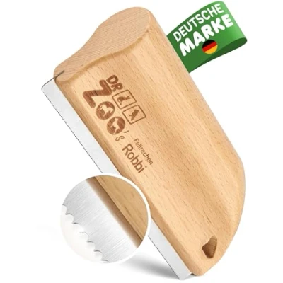 Imagen de DR Zoo Robbi Pestillo de caballo eficaz para cambiar el pelo los caballos, ideal corto, inferior y cuidado cepillo ergonómico acero inoxidable
