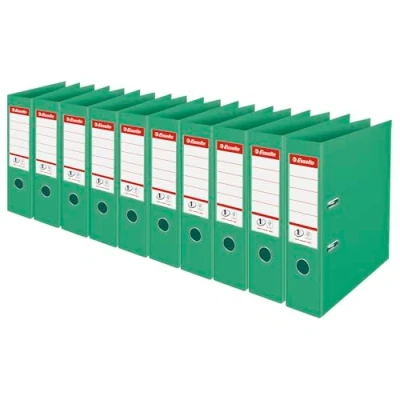 Imagen de Esselte, Archivadores de palanca A4 N1, Verde, Espalda 75 mm, Plástico, Lote 10, Gama Colour&#039;Breeze, 626505