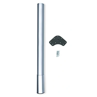 Imagen de Emuca Pata para Mesa Altura Regulable (Ø 60 x 687 800 mm) en Acero Pintado Aluminio
