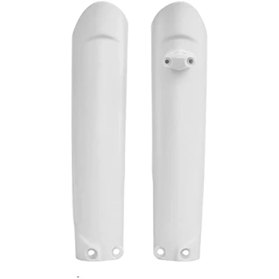 Imagen de POLISPORT 8398600012 Juego de protectores horquilla fabricado en polipropileno resistente a los impactos sin herrajes compatible con motocicletas GAS GAS, KTM color blanco