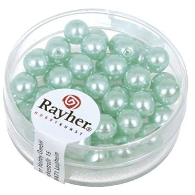 Imagen de Rayher 14401404 Renaissance Cristal Perlas de Cera, 6 mm Ã ¸, 45 Unidades